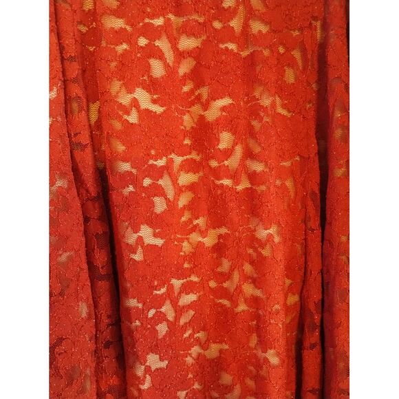 Red Lularoe Always Elegant Lace Skirt Sz 2X - Picture 2 of 8